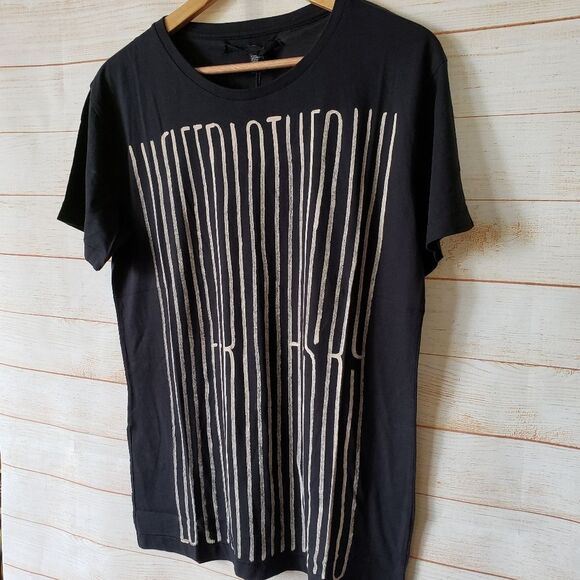 Ksubi LSWD Short Sleeve Graphic 100% Cotton Tee Shirt in Black - Picture 2 of 7